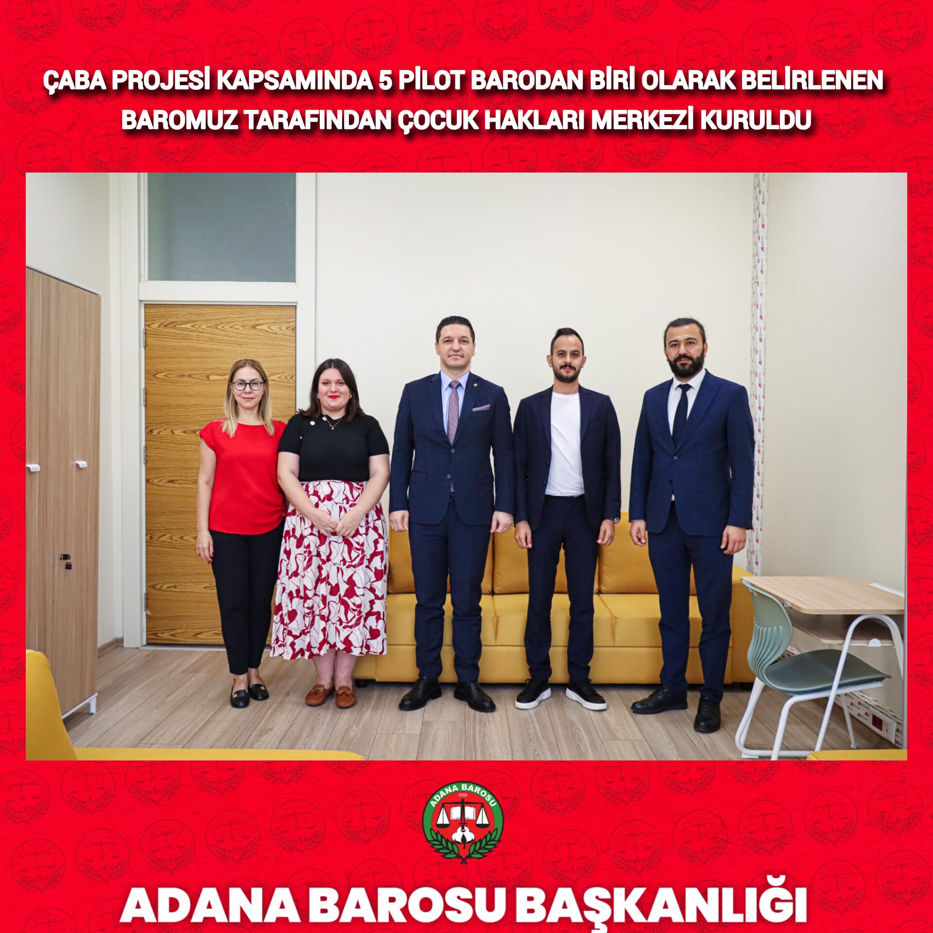 ÇABA PROJESİ KAPSAMINDA 5 PİLOT BARODAN BİRİ OLARAK BELİRLENEN BAROMUZ TARAFINDAN ÇOCUK HAKLARI MERKEZİ KURULDU